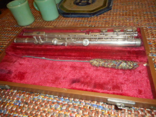 Vintage Antique Artly Flute Made In Elkhart Indiana With Case Untested Ser 51352