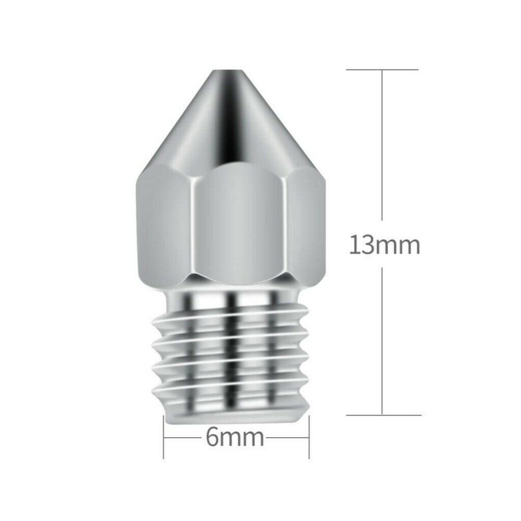 MK8 Extruder Nozzle 1.75mm 0.2~1.0mm For Creality CR-10 Ender 3D Print lot