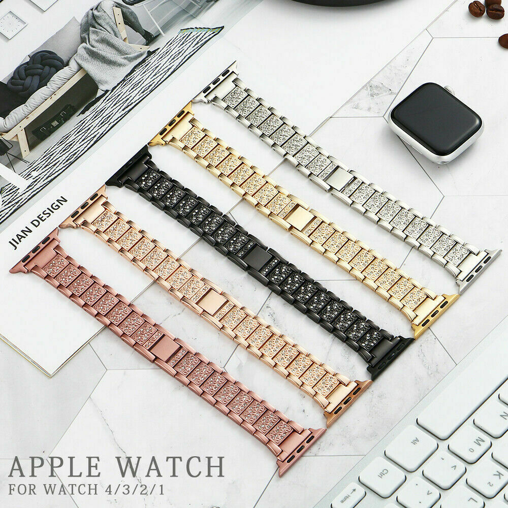 Bling Diamond Band Strap+Protective Case For Apple Watch Series 6 SE 5 4 3 2 1