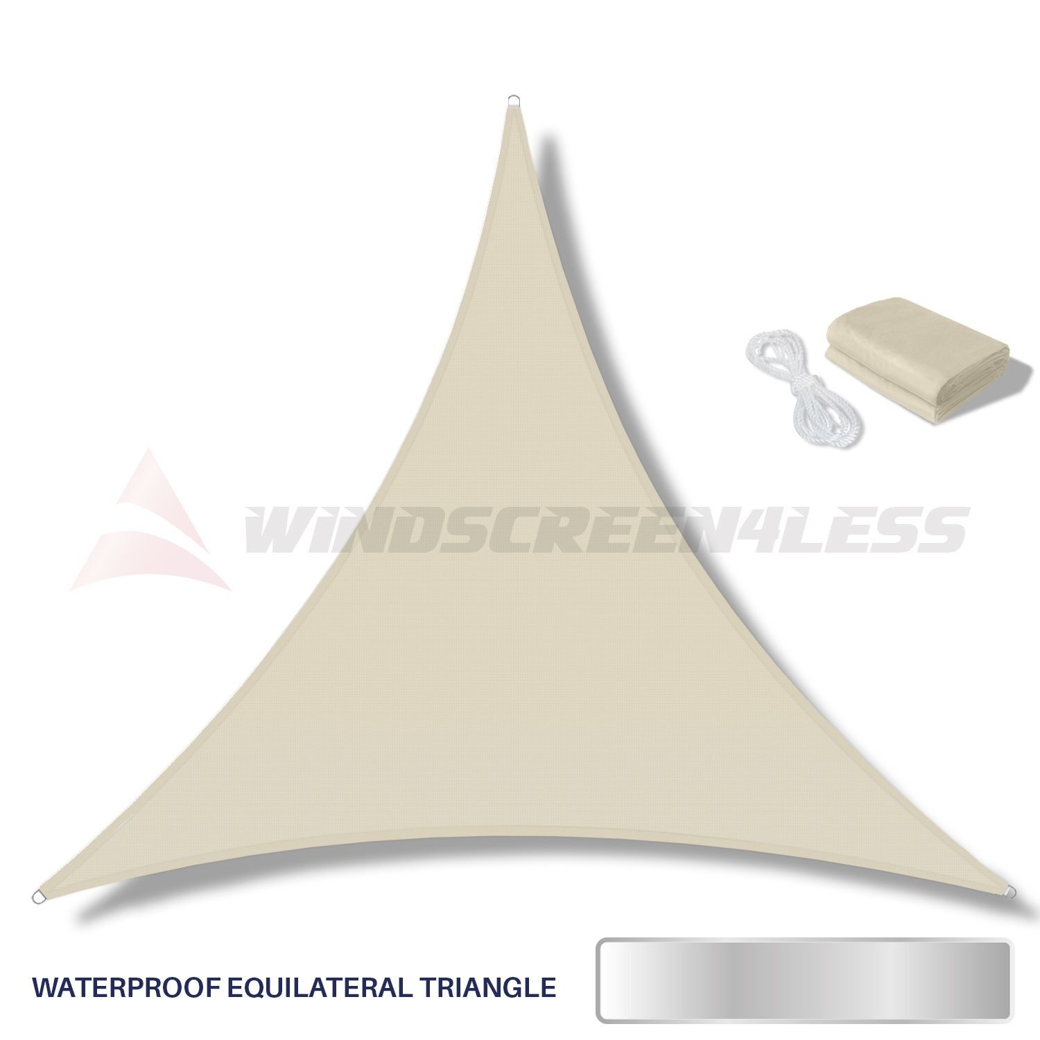 Waterproof Woven Sun Shade Sail Fabric Canopy Patio Awning Triangle 12' Or 16'