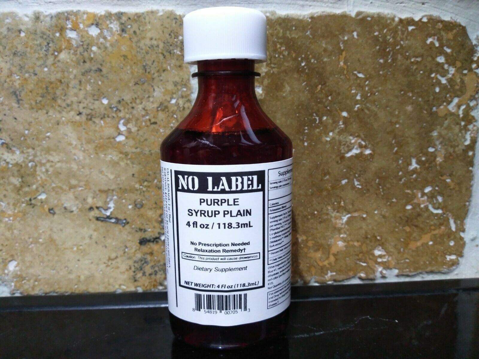 No Label (one 4oz Bottles) Purple Relaxation Syrup