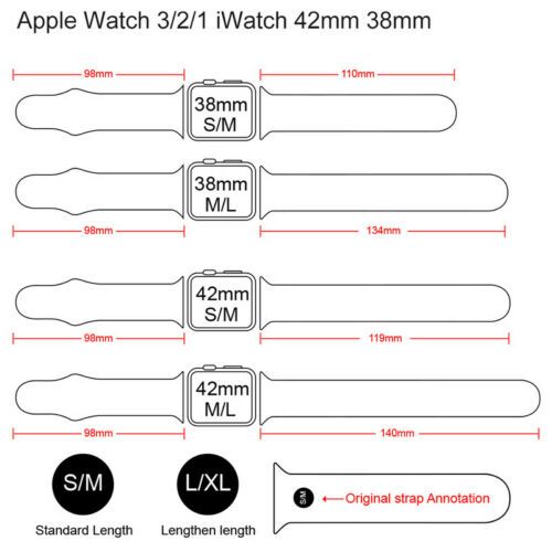 Breathable Sport Strap Silicone Band for Apple Watch 6 5 SE 44mm 40mm 38mm 42mm
