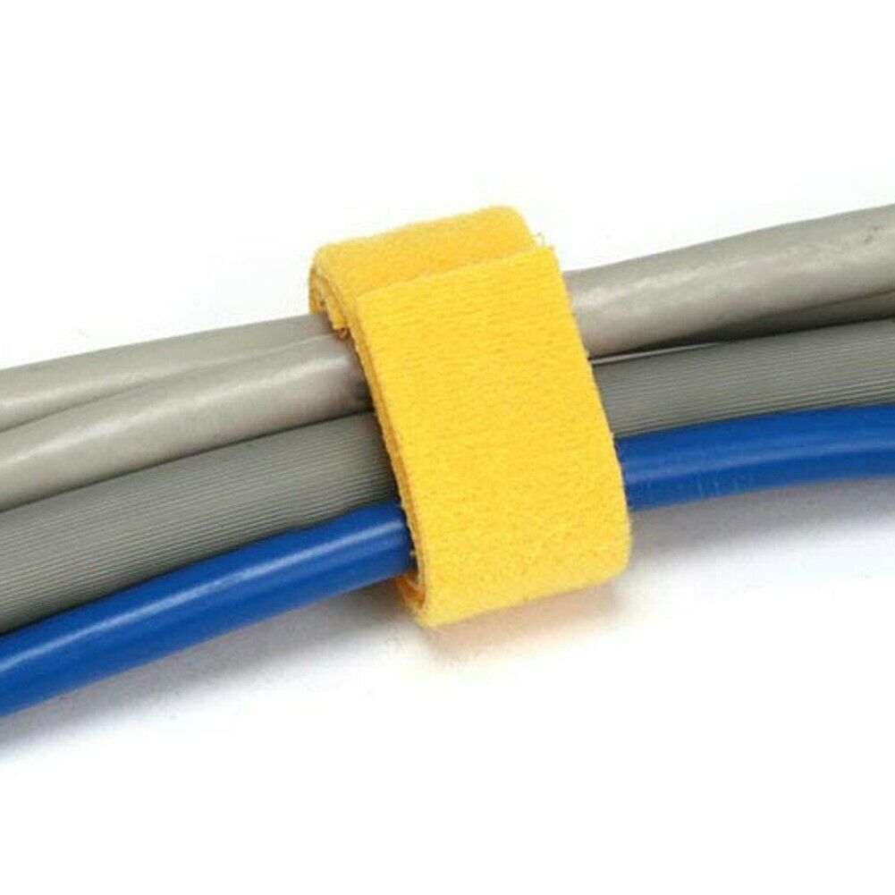 15FT Reusable Hook & Loop Fastening Tape Sticky Strap Self Adhesive Cable Wrap