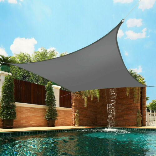 Waterproof Canopy Sun Shade Sails 300D Oxford UV Protection Top Cover Awnings