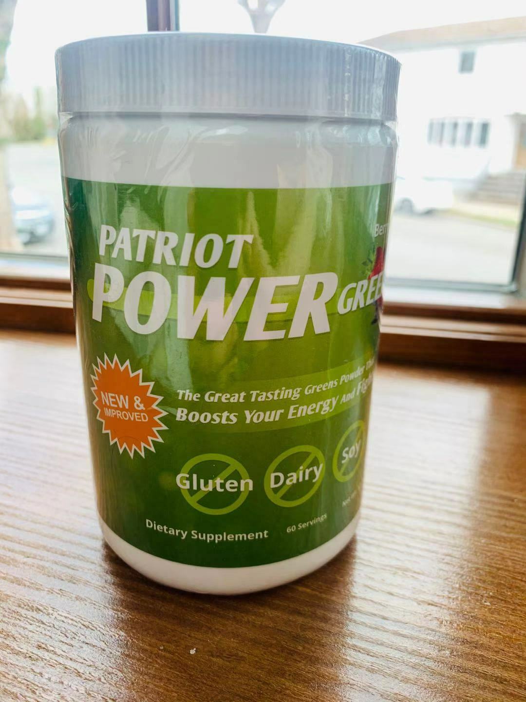 Patriot Power Greens Fortified Berry Flavor 12.7 oz Large Canister - 60 Servings