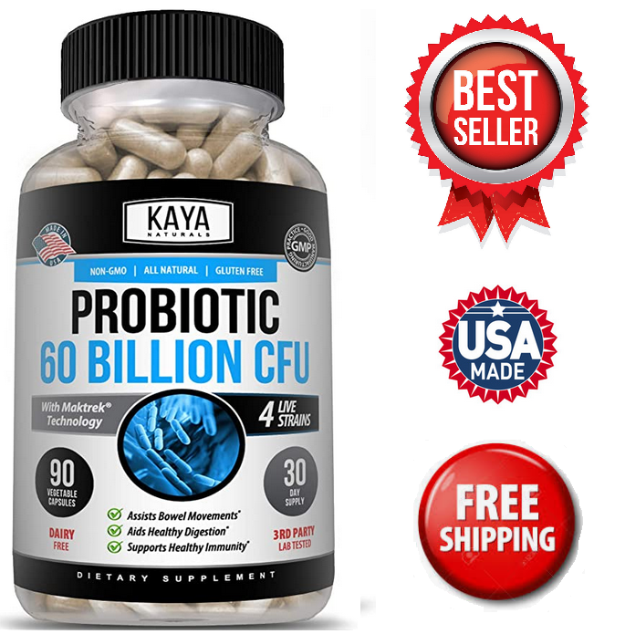 Probiotics 60 Billion Cfu Guaranteed Potency Digestive Immune Health 90 Capsules