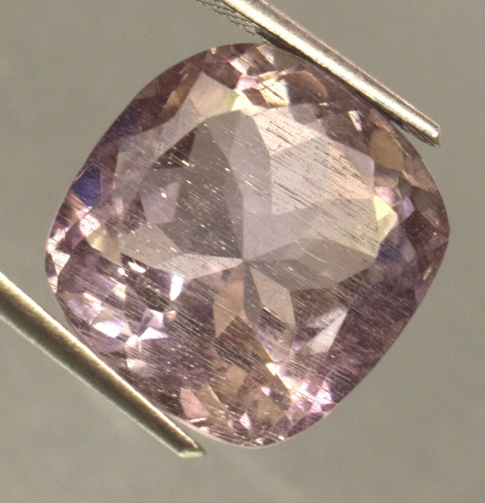 100% Natural Pink Amethyst Certified Cushion Cut 16.70 Ct Loose Gemstone Ring
