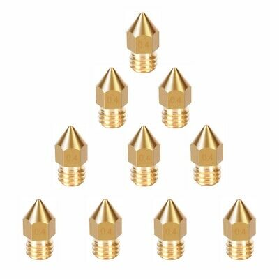 10x 3d Printer Extruder Nozzle 0.4 Mk8 F Makerbot Anet A8 Creality Cr-10 Ender-3