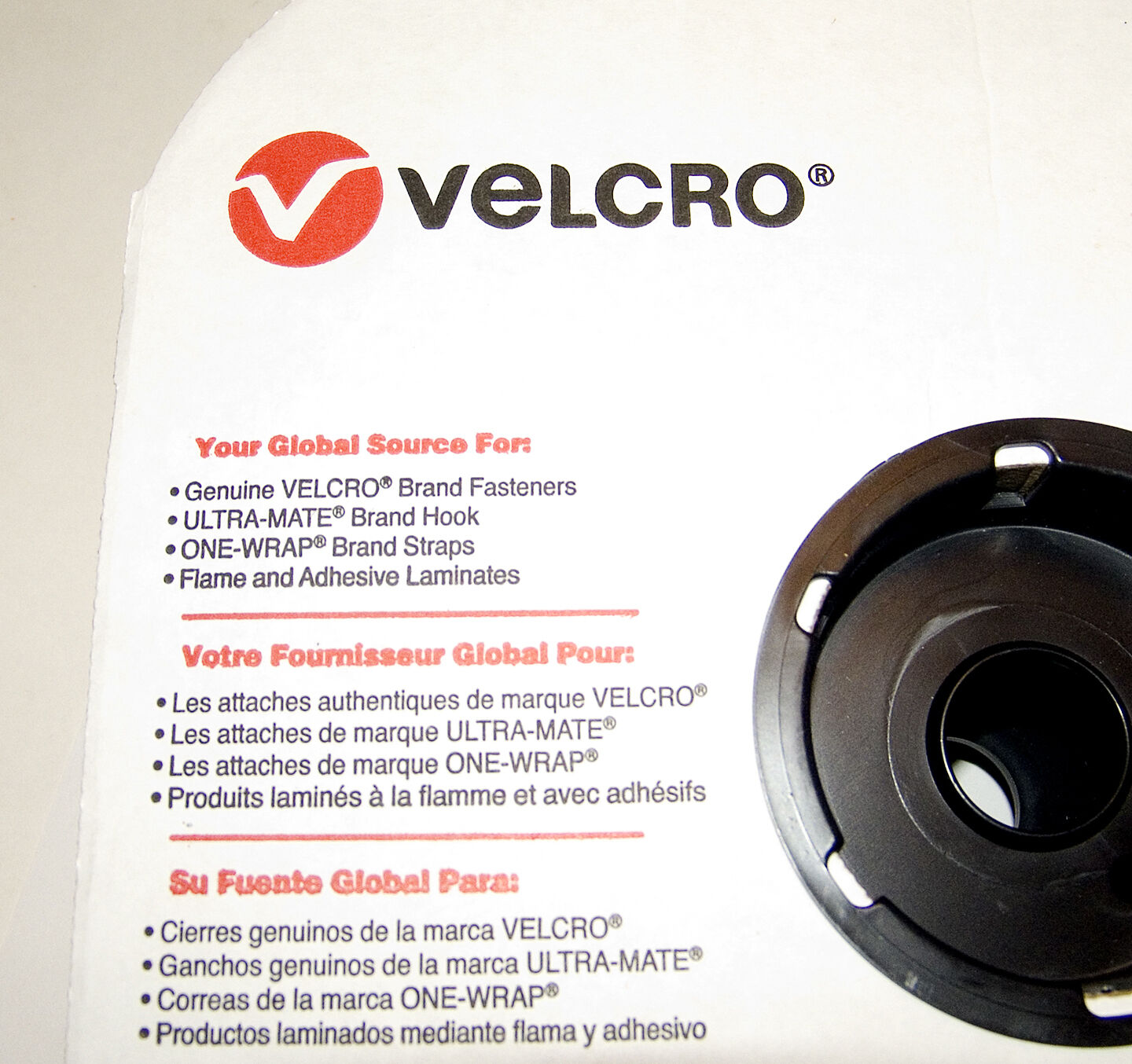 Velcro 2" Inch, Hook & Pile Tape, Black, Sew-on Type, 12 Inch Lengths Uncut
