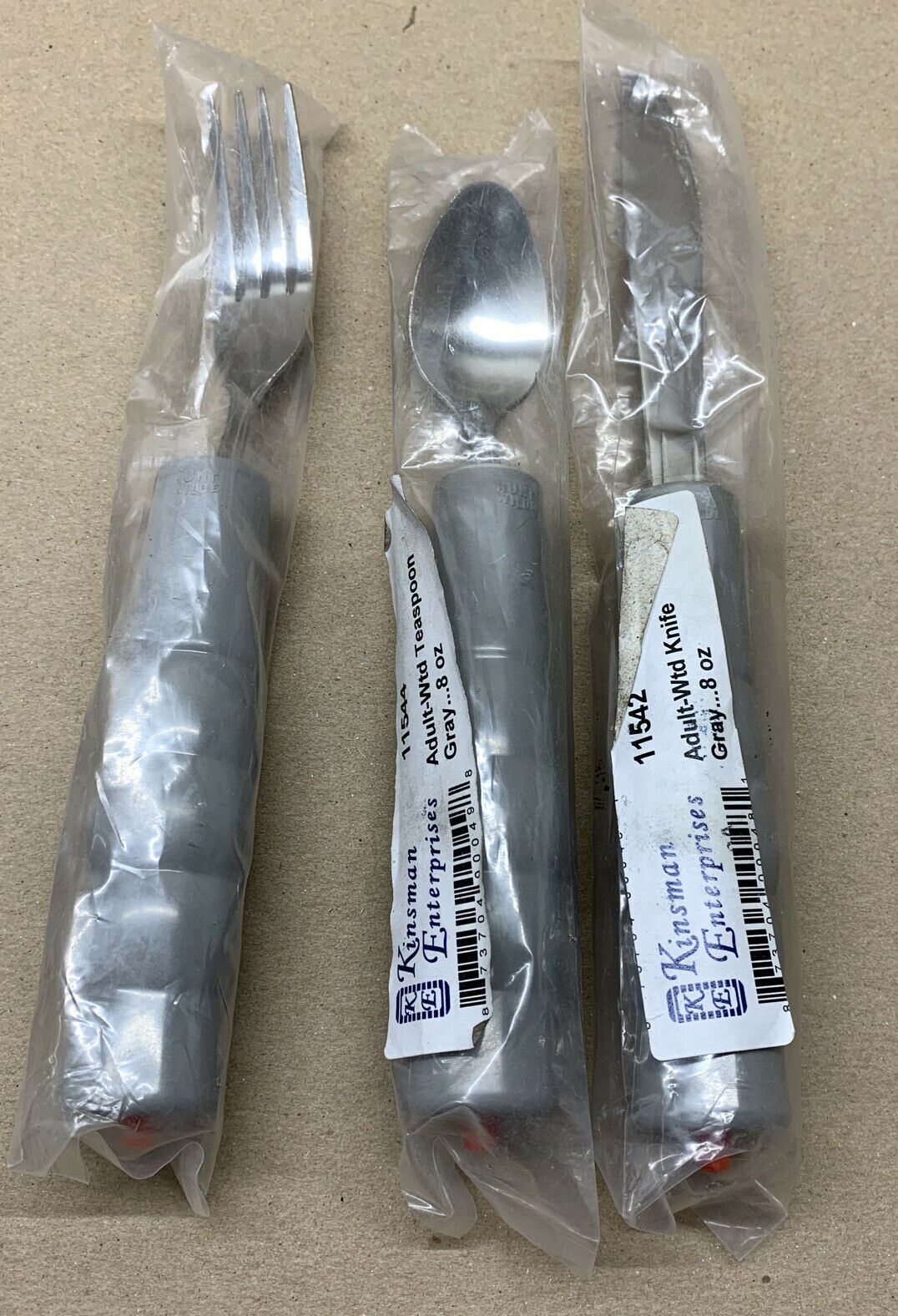 Kinsman Adult Weighted Utensils 3-pc Set (fork, Knife & Teaspoon)