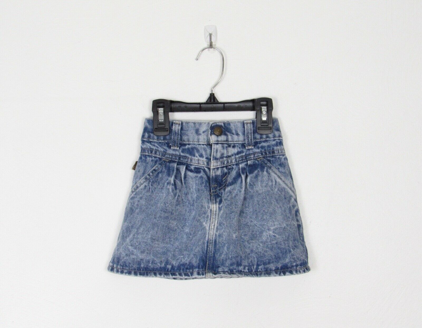 Girl's Vintage 80s Levi's Jean Skirt / Blue Stonewashed Denim / Toddler Size 3t