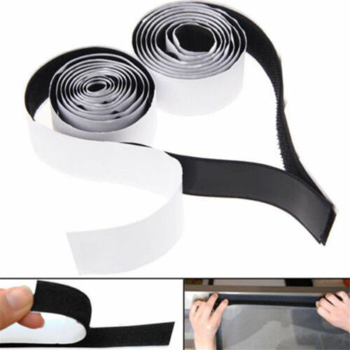 2 In1 Self Adhesive Tape Hook And Loop Fastener Extra Sticky Back 1mx20mm