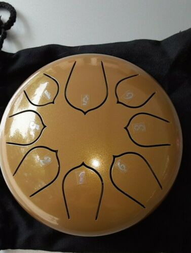 Steel Tongue Drum 6.4 Inch 8 Notes Percussion Instrument Bag Drum Mallets Finger