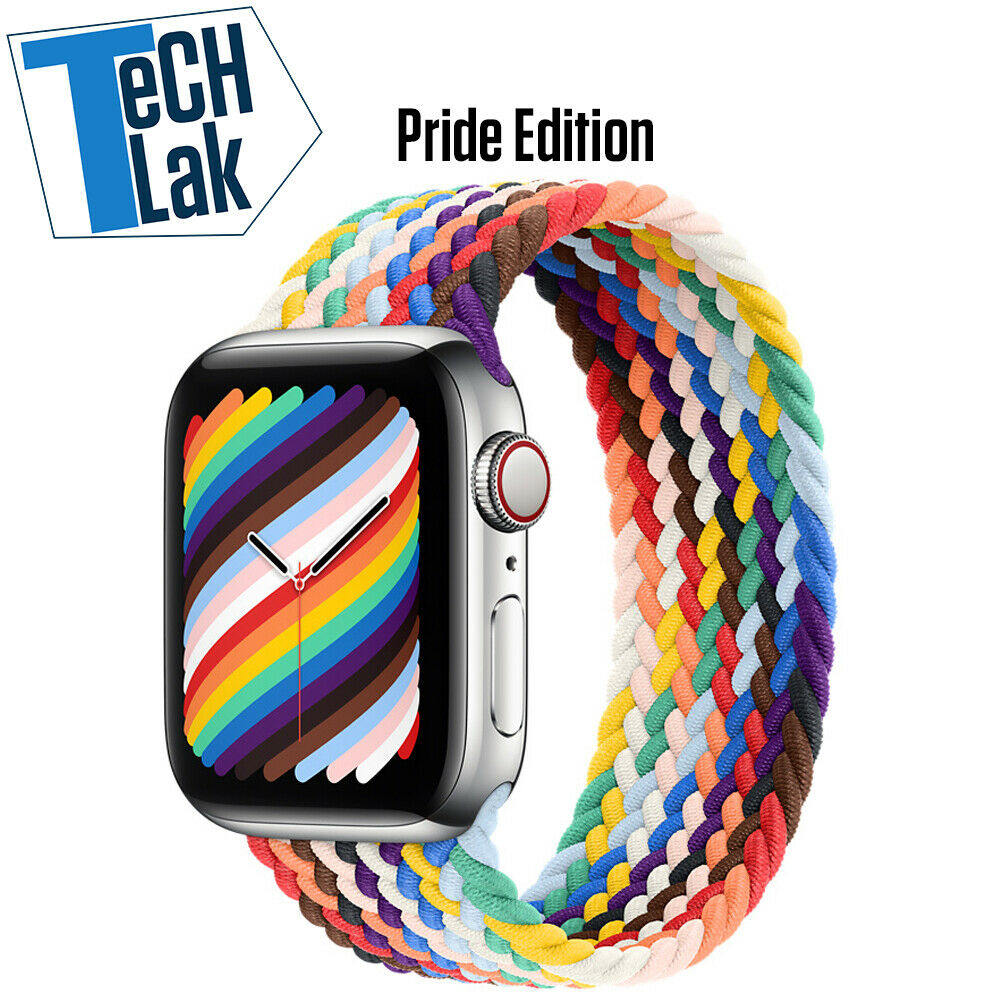 Pride Edition Braided Solo Loop For Apple Watch Band Fabric Nylon
