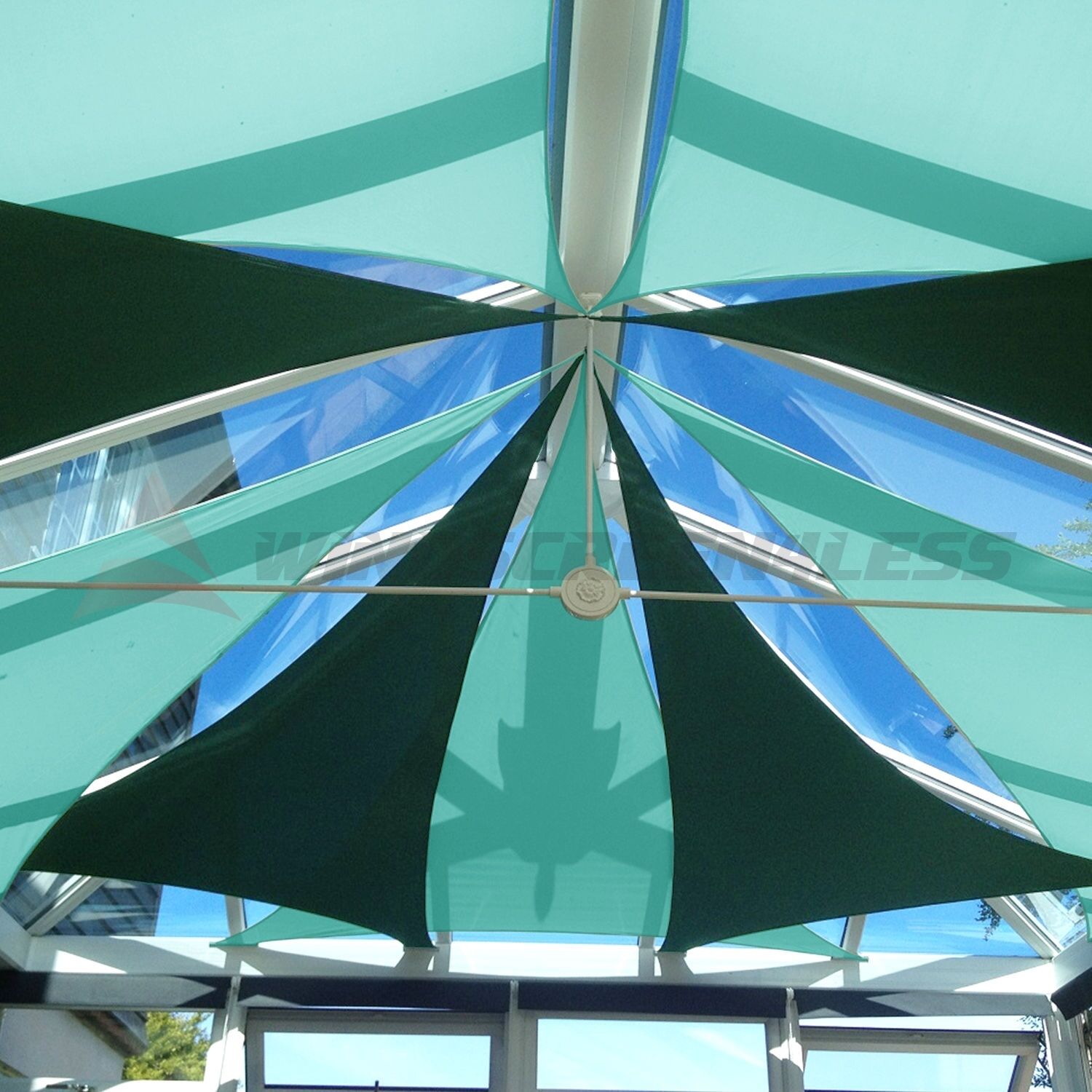 Turquoise Triangle Sun Shade Sail Fabric Garden Patio Pool Awning Canopy Top